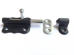 WO 40c Zasuwka z ryglem okrągłym 40x35mm czarny