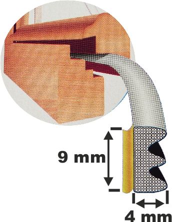 Těsnění profil E 150m bílá