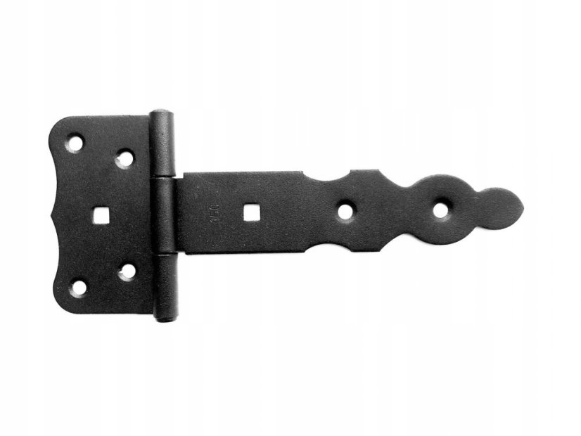 ZBR 150c Závěs brankový ozdobný 150x40x85mm černý