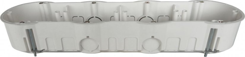 Přístrojová krabice pro povrchovou montáž 60mm do sádrokartonu čtyřnásobná bílá