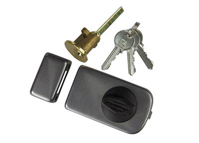 Univerzální povrchový obloukový zámek s vložkou 50/60 v šedé barvě