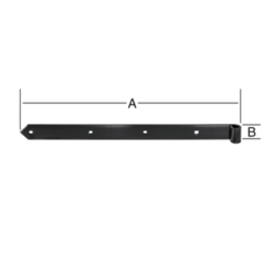 ZP 600/13c Zawias pasowy 600x35x4mm fi13 czarny