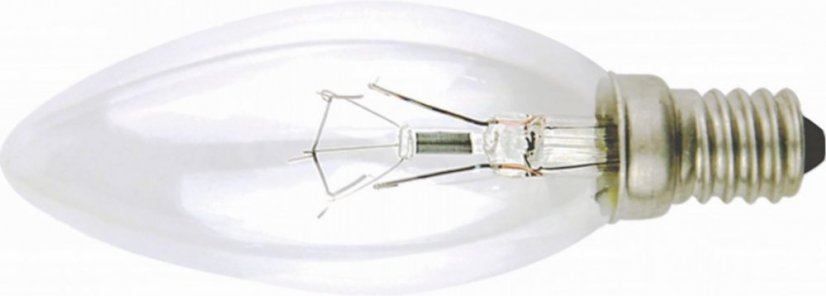 Nárazuvzdorná žárovka svíčka E14 230V 25W