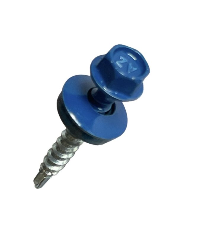 Vrut farmářský samovrtný s podložkou 4,8x35 modrý 5010 - 250ks