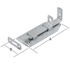 WZW 120 Zasuwka zamykana z ryglem wygiętym 120x45mm
