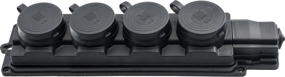 Zásuvka gumová IP44 - 4 zásuvky