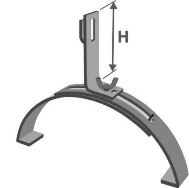 Podpěra vedení na střechy konektor d6/8 1xM6x20