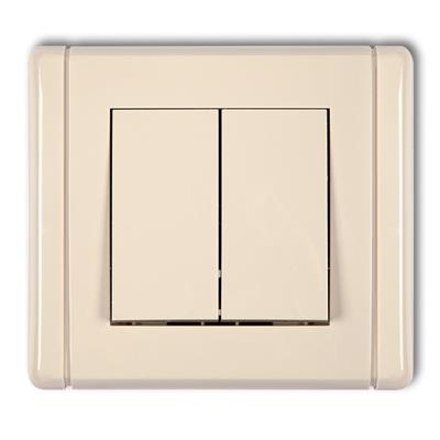 KARLIK dvojitý vypínač béžový