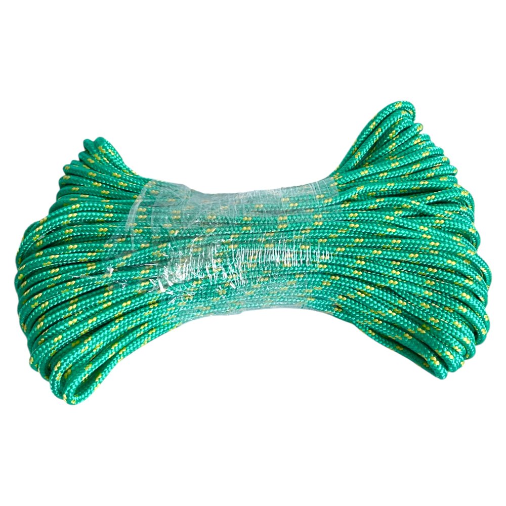Levně PPF 6 Polypropylenové lano pletené s jádrem - průměr 6mm, 50 metrů zelené