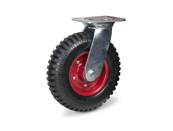 Levně Otočné pojezdové kolo d160/150kg, černá guma, kuličkové ložisko