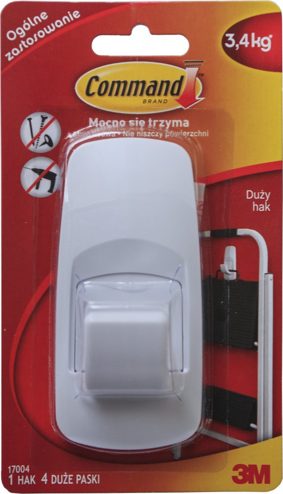 3M Command Velký háček JUMBO 1ks, lepicí pásky 4ks