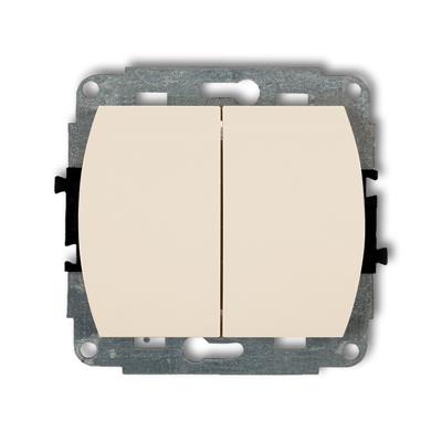 KARLIK Dvojitý vypínač podsvícený béžový