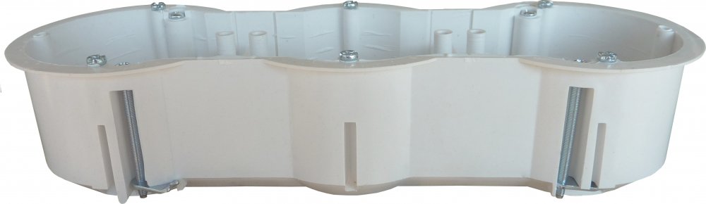 Levně Přístrojová krabice pro povrchovou montáž 60mm do sádrokartonu trojitá bílá