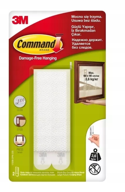 Levně BKSHOP 3M Command Lepicí pásky na fotorámečky velké 2ks 60x90cm