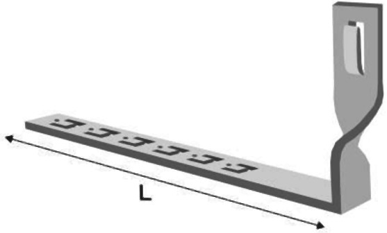 Podpěra vedení na střechy kroucená stavitelná 30cm d6/8