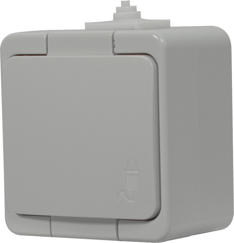 Jednoduchá zásuvka s klapkou 1D