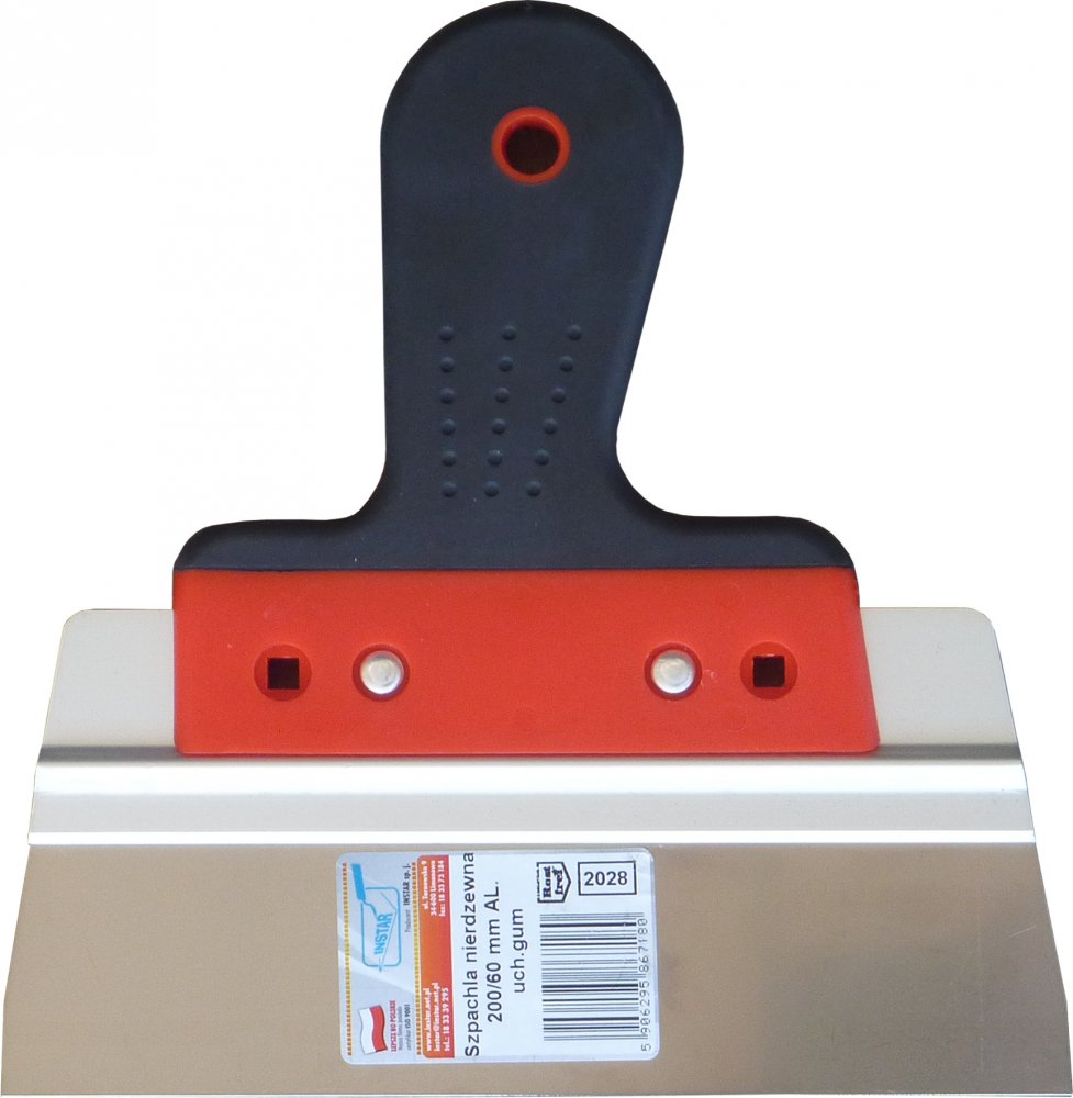 Nerezová špachtle s pohodlnou gumovou rukojetí 2/6mm