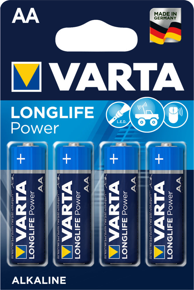 Baterie Alkalické LONGLIFE VARTA 6F22 9V