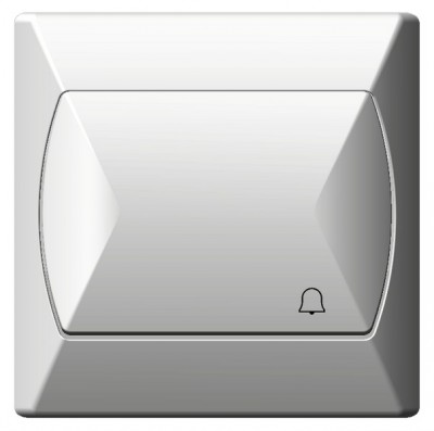 Zvonkový vypínač bílý