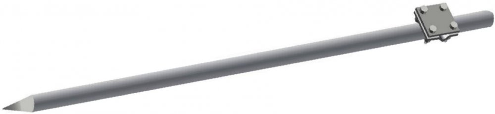 Levně Podpěra vedení na střechy uzemňovací kolík d6/8 150mm x d16