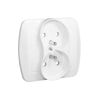 KONTAKT SIMON Dvojitá zásuvka bílá