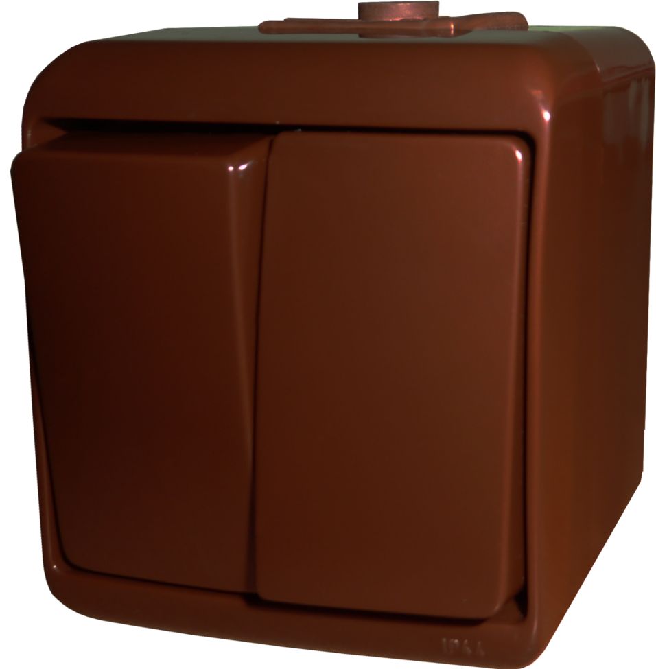 Schodištový vypínač s klapkou hnědý