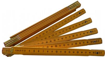 Dřevěný skládací metr 2m