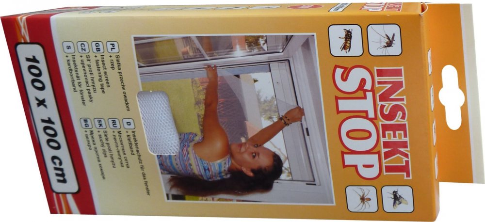 Síť do okna proti hmyzu na suchý zip 150x180 černá